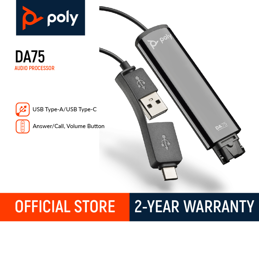 Poly DA75 USBA/USBC Quick Disconnect (QD) digital adapter