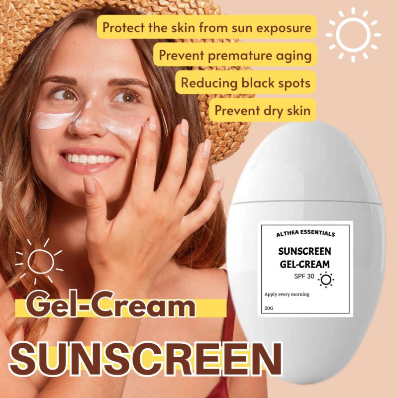 50G Egg Sunscreen GELCREAM/ For Acne prone skin Oily Skin/ SPF30/ No