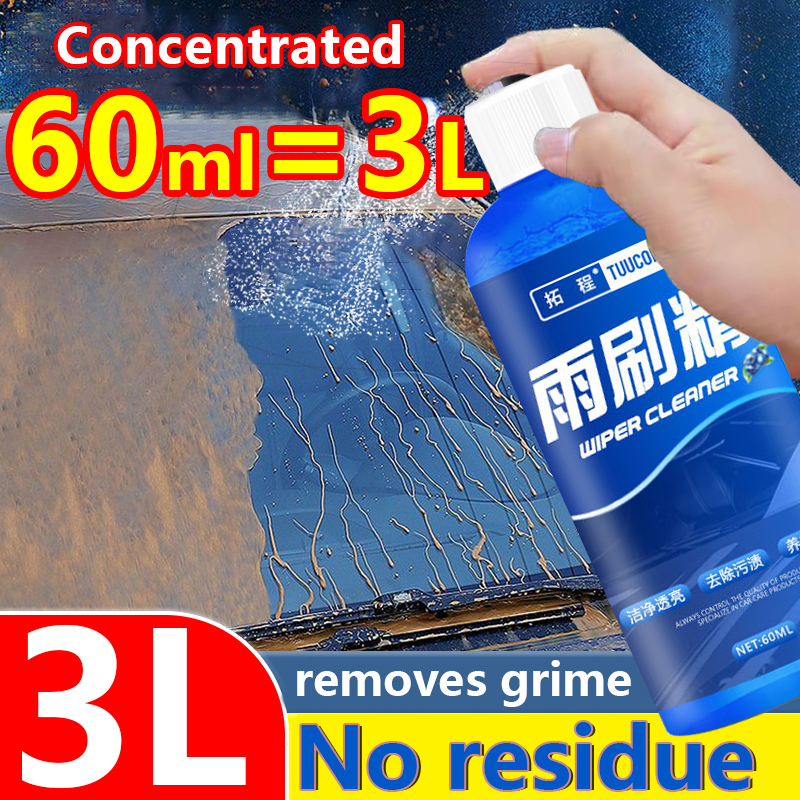 Windshield washer fluid 60ml can mix 3L water, removes grime improves