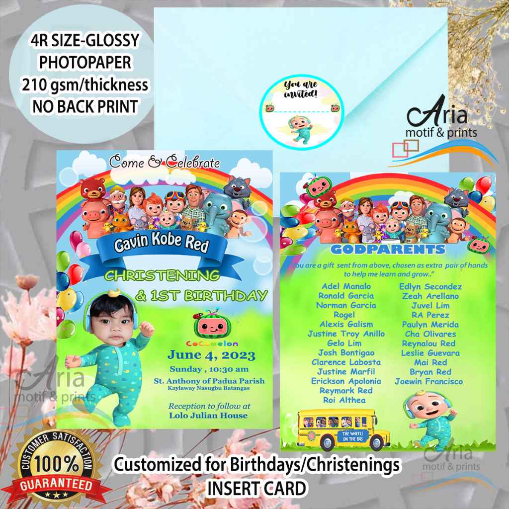 invitation card for christening or birthday Shopee Philippines