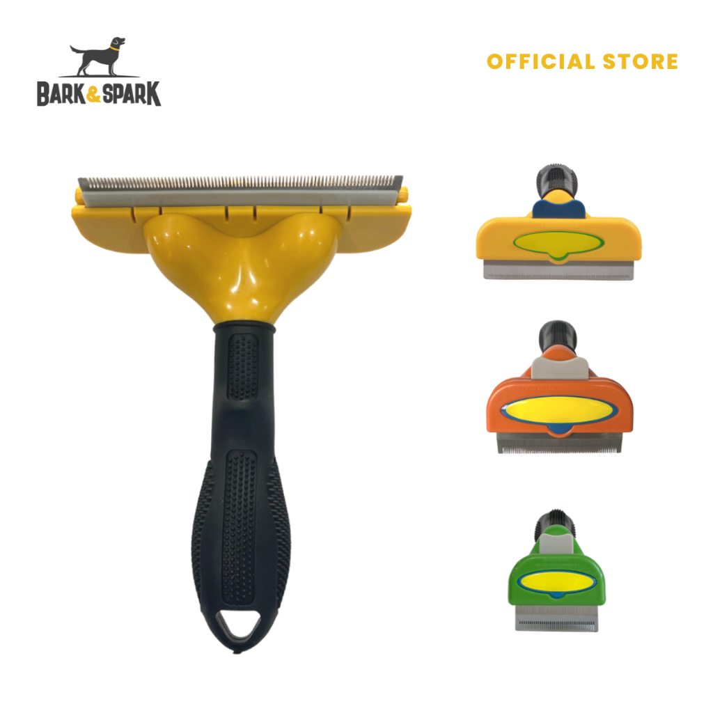 Bark and Spark Deshedding Comb Fur Eliminator for Dogs and Cats