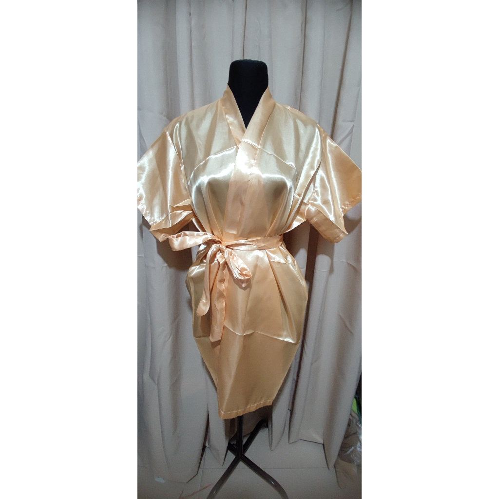 MB 159 With freebies Satin Silk wedding Robe Bridal Robe bridesmaids