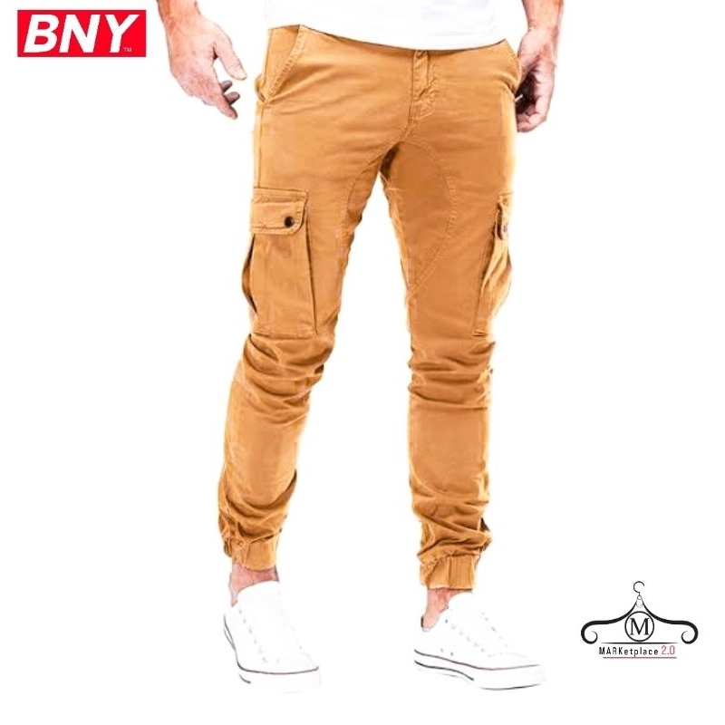 ORIGINAL BNY ARMY JOGGER PANTS FOR MEN (DENIM KHAKI) Shopee Philippines