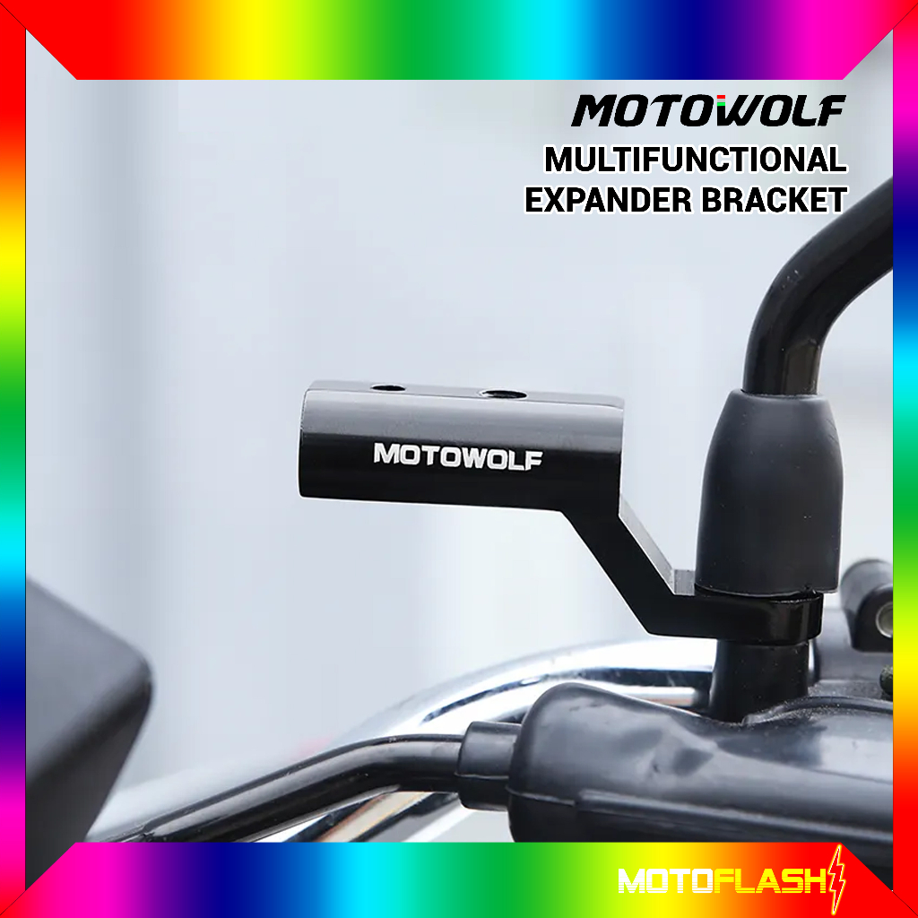 Motowolf Motorcycle Rearview Mirror Expander Bracket Aluminum Alloy ...