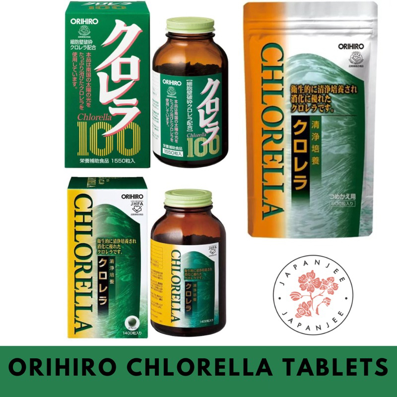 Orihiro Chlorella Made in Japan 100 Cultured Chlorella Broken Cell