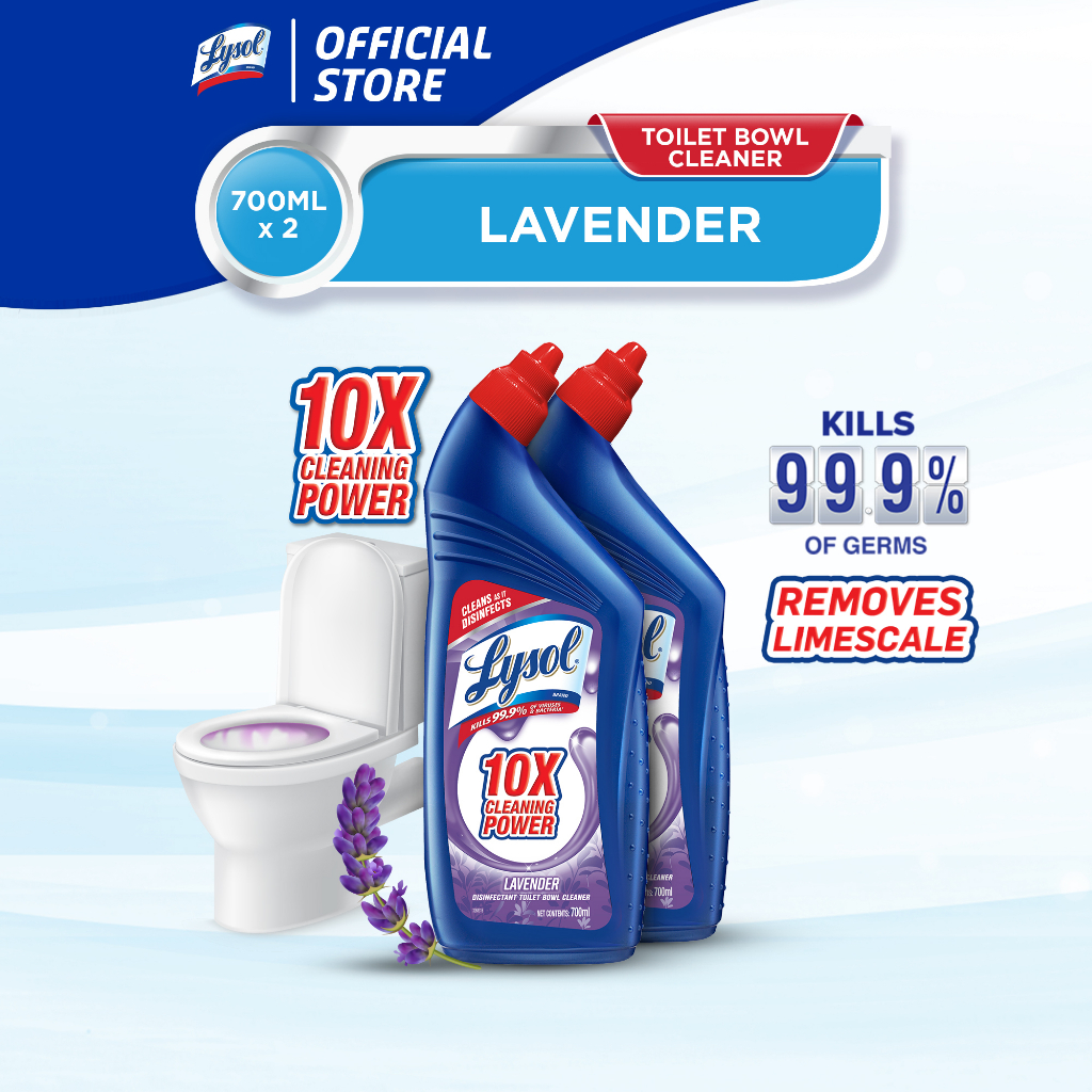 Lysol Toilet Bowl Cleaner Lavender 700ml Set of 2 | Shopee Philippines