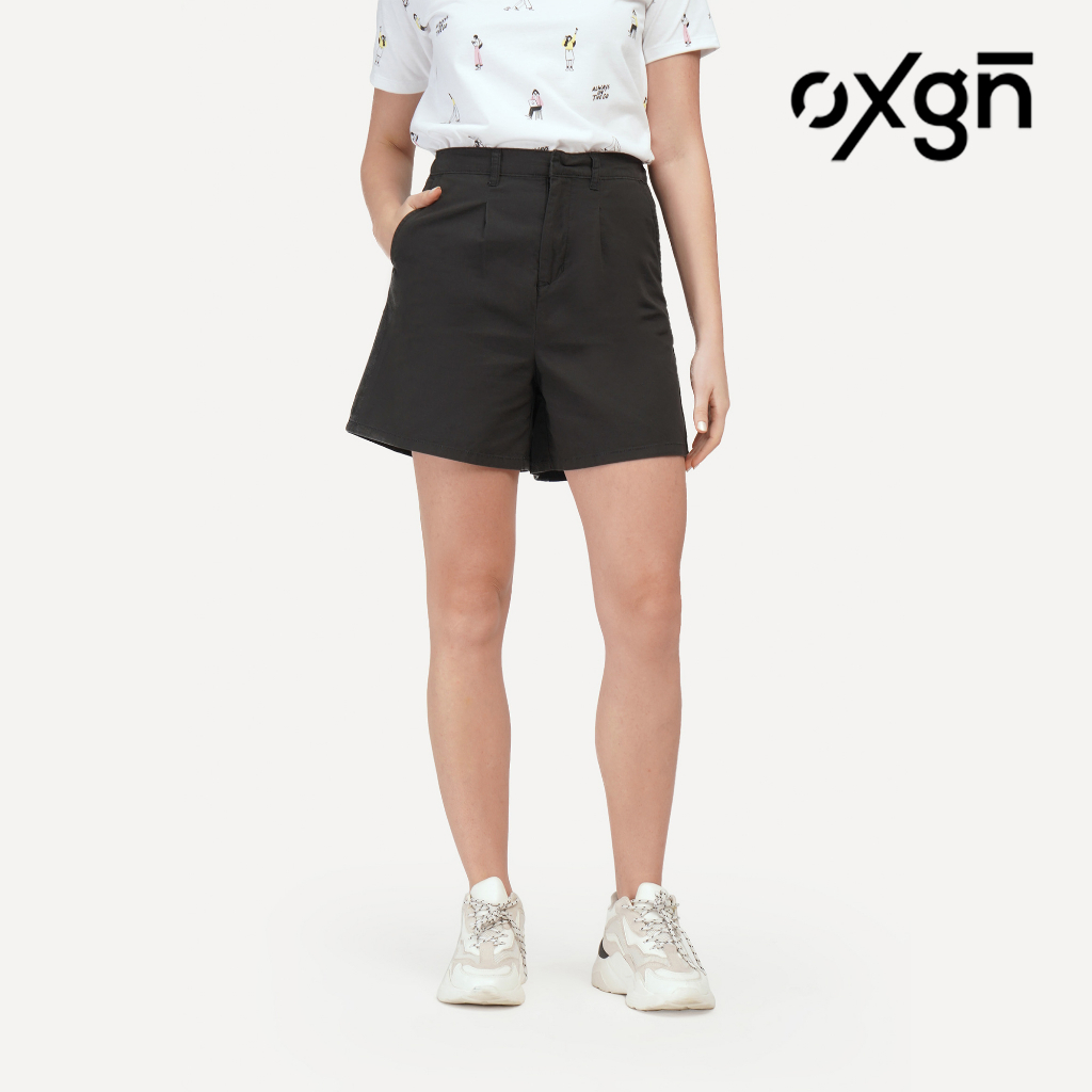 OXGN Bermuda Twill Shorts For Women (Black/Tan/Light Gray/Navy Blue