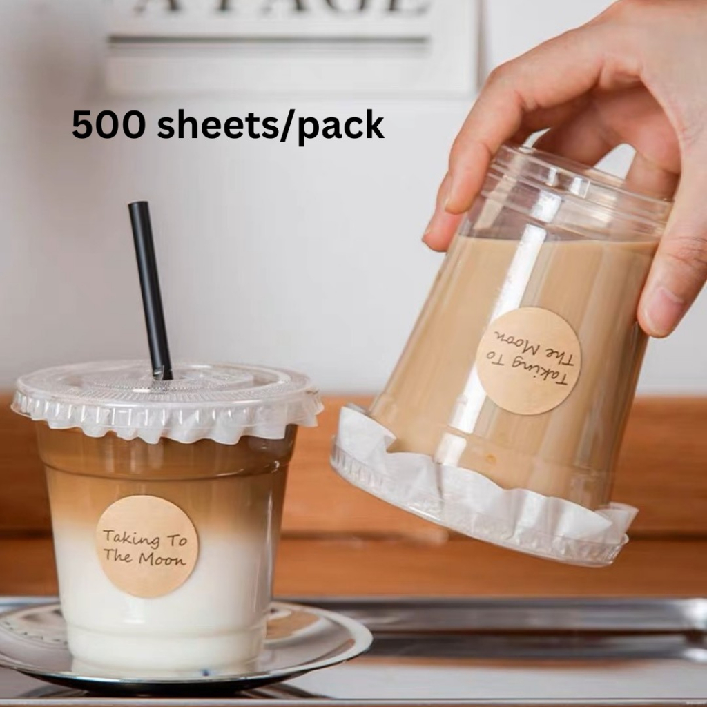 500pcs Sealing Leak proof Paper Pad Sealing Film Milk Tea Cup Coffee ...