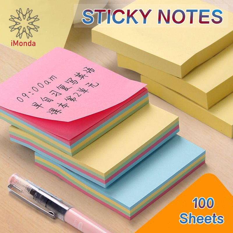 notepad with sticky notes