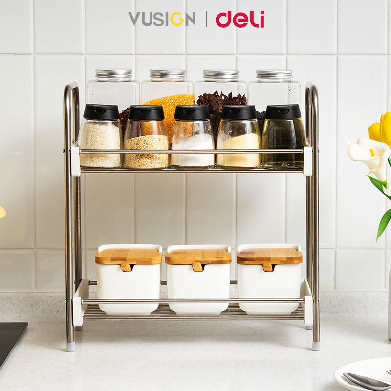 Vusign By Deli Kitchen Organizer Rack Spice Rack Storage Shelf Iron