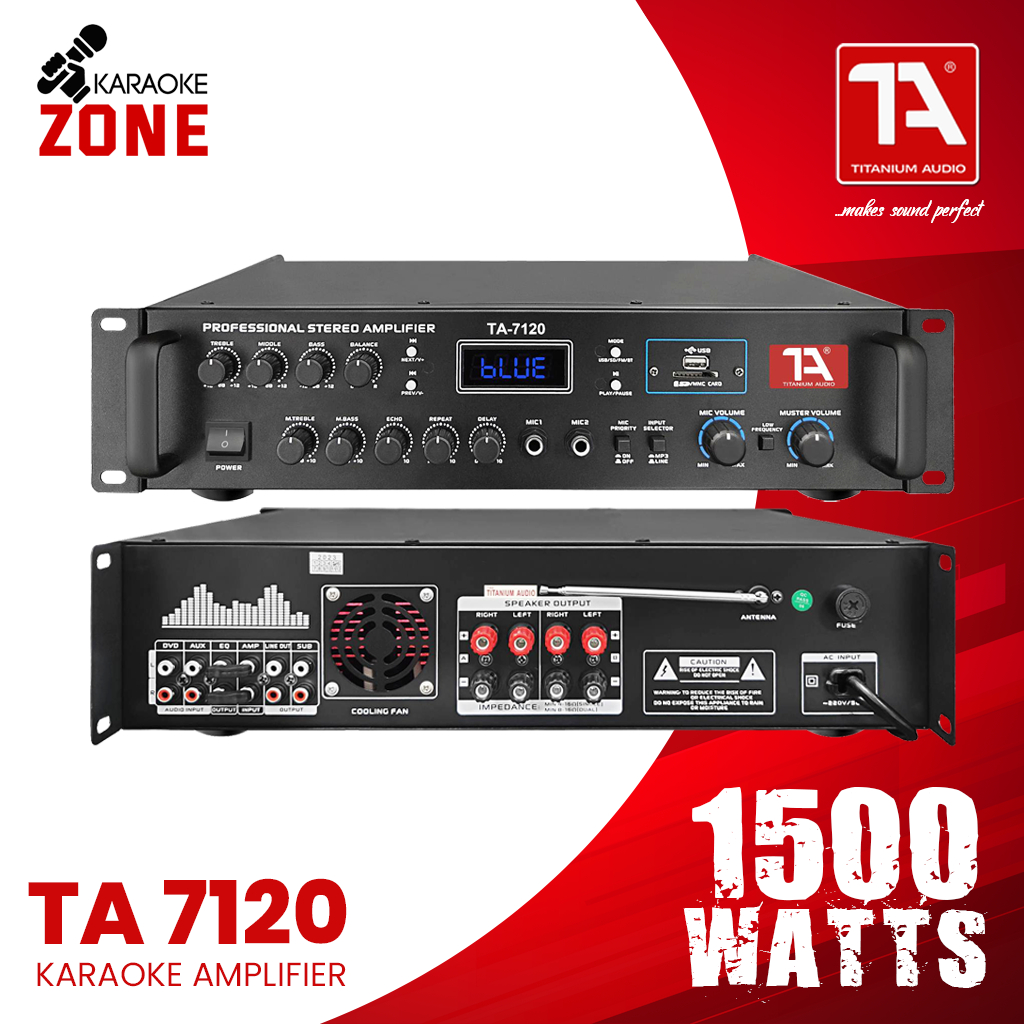 Titanium Audio TA 7120 / 1500W / Bluetooth, USB, SD Card / Karaoke