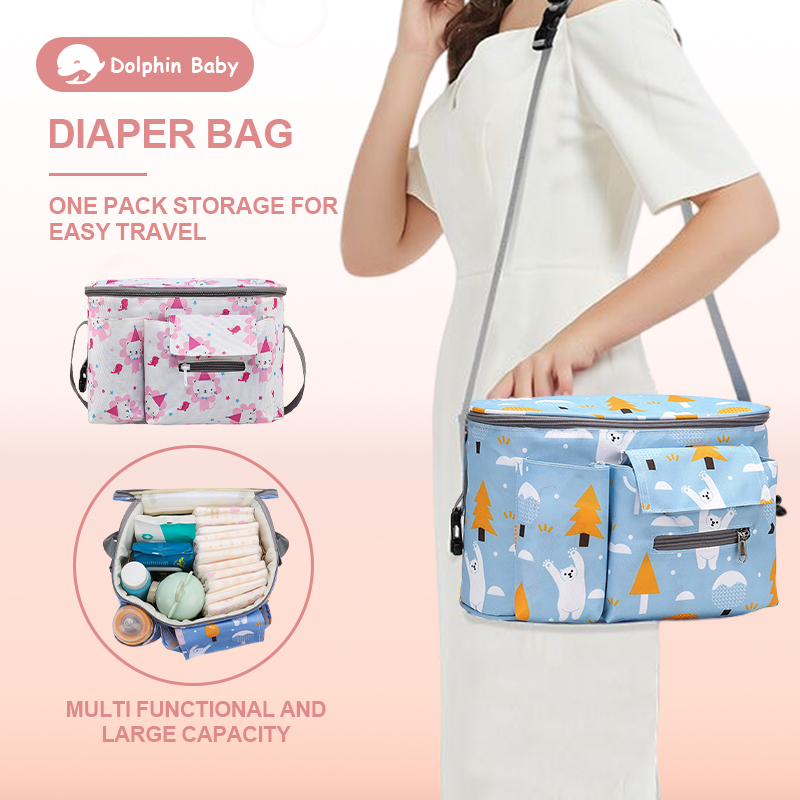 Dolphin Baby Multifunction Mommy Bag Large Diaper Bag Stroller Bag Mother  Handbag Outdoor Travel Bag