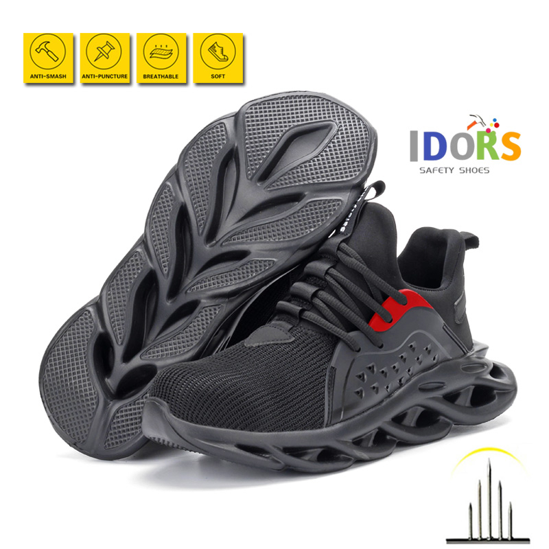 IDORS Men's Work Safety Shoes, Wear Resistant Labor Daily Wearing Steel