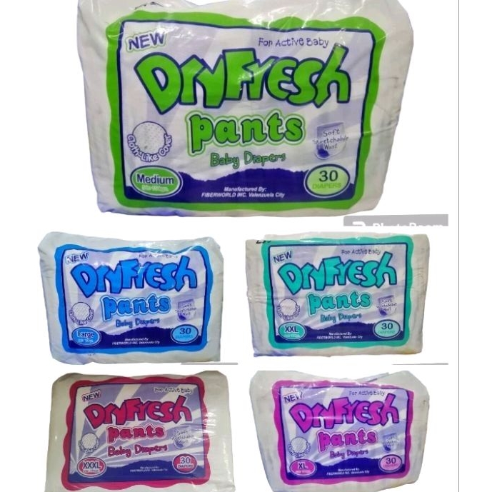 DRY FRESH Disposable Pants Baby Diaper 30pcs/pack