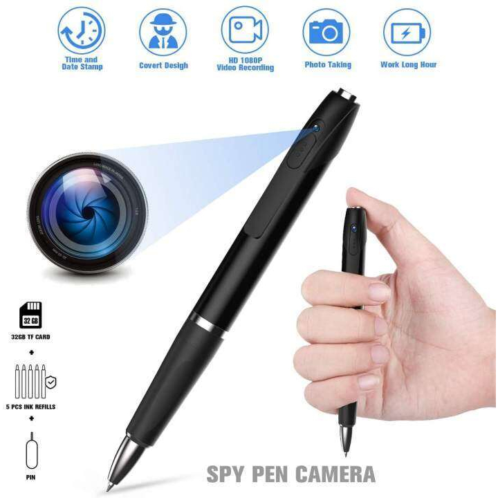 V8 Hidden Camera Spy Camera 1080P Mini Camera HD Cam Pen Safety 2.5H ...