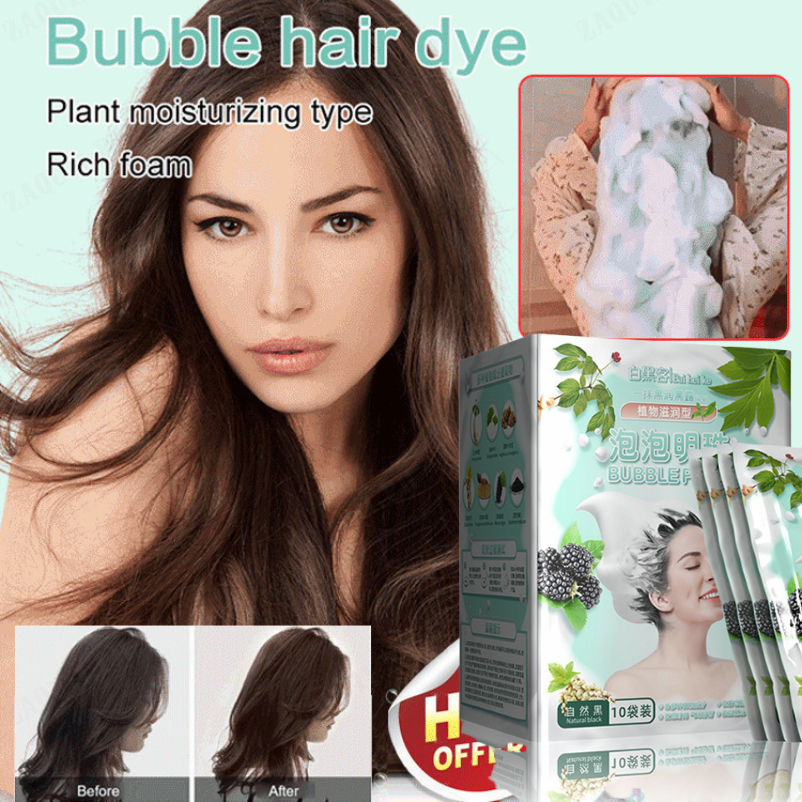 Bubble Hair Dye to Cover Rray Hair Without Sticking to The Scalp Hair