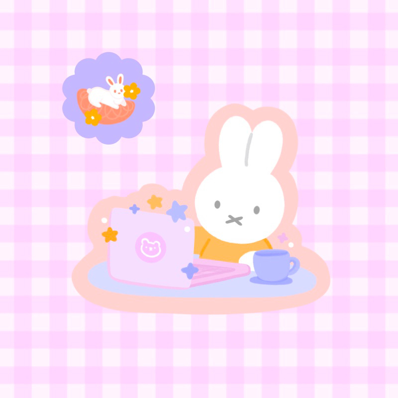 Working Miffy Waterproof Vinyl Sticker (Fan Art) pomelo paints co
