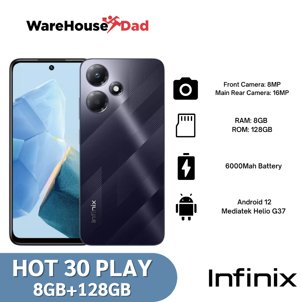 Infinix Hot 30 Play (8GB+128GB) Smartphone | Shopee Philippines