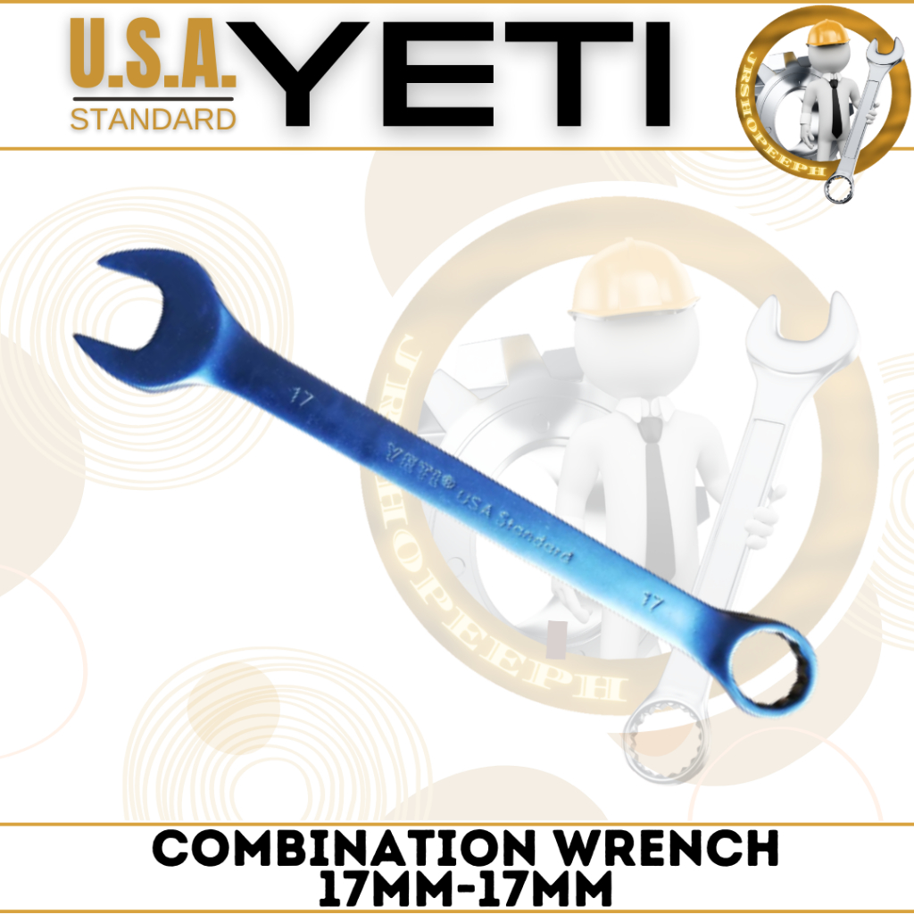 Jrshopeeph Yeti Combination Wrench 17mm Chrome Vanadium Steel High ...