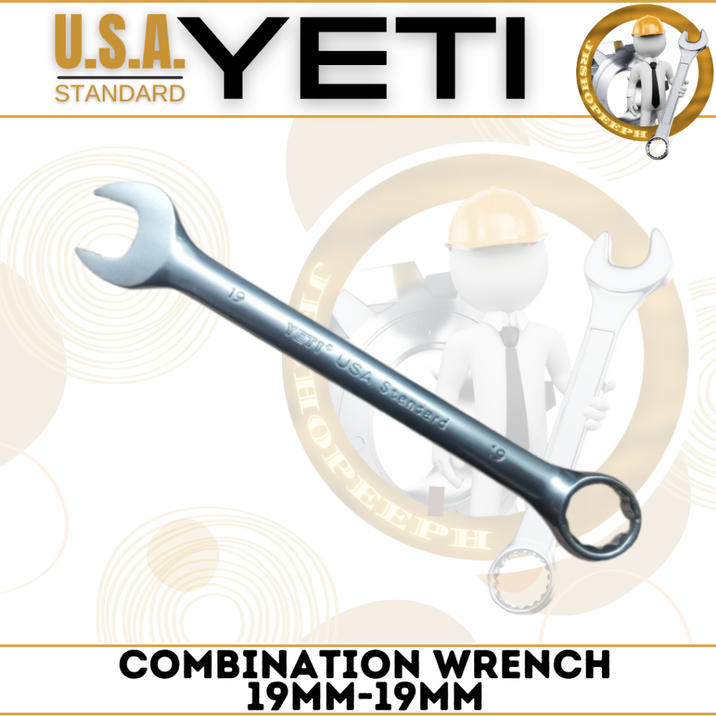 Jrshopeeph Yeti Combination Wrench Yabe 19mm-19mm Chrome Vanadium High ...