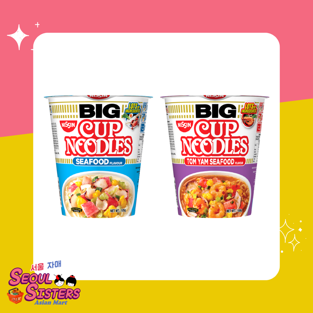 Nissin Big Cup Noodles Seafood / Tom Yam Seafood Flavor 108g | Shopee ...