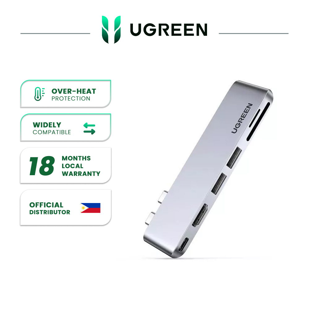 UGREEN 6-in-1 USB C Multifunctional Hub with 3-Port USB 3.0, 4K