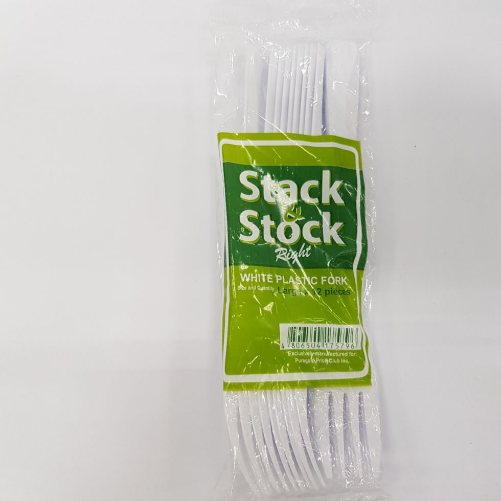 Stack & Stock Right White Plastic Fork Large 12pcs | Shopee Philippines