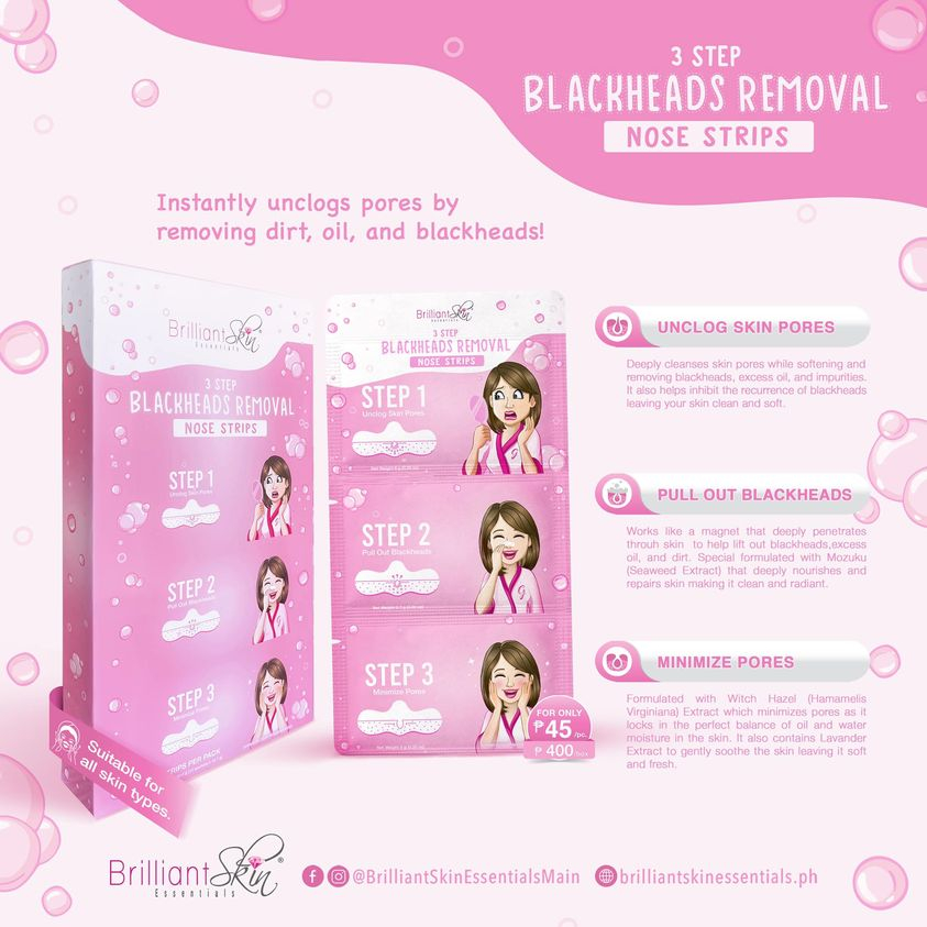 3 STEP BLACKHEADS REMOVAL NOSE STRIPS (INDIVIDUAL) Shopee Philippines