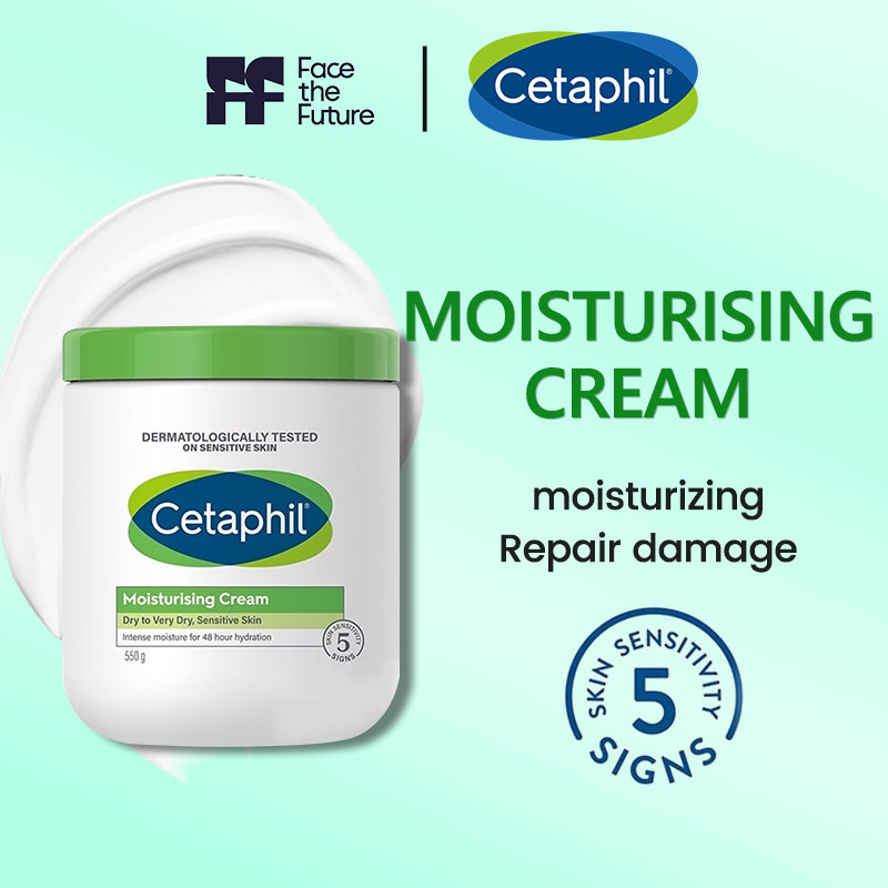 Cetaphil Moisturizer Cream 550g For Faceandbody Dry To Very Dry Sensitive Moisturizing Lotion 3043