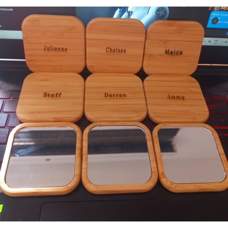 wooden mirror with engrave Shopee Philippines