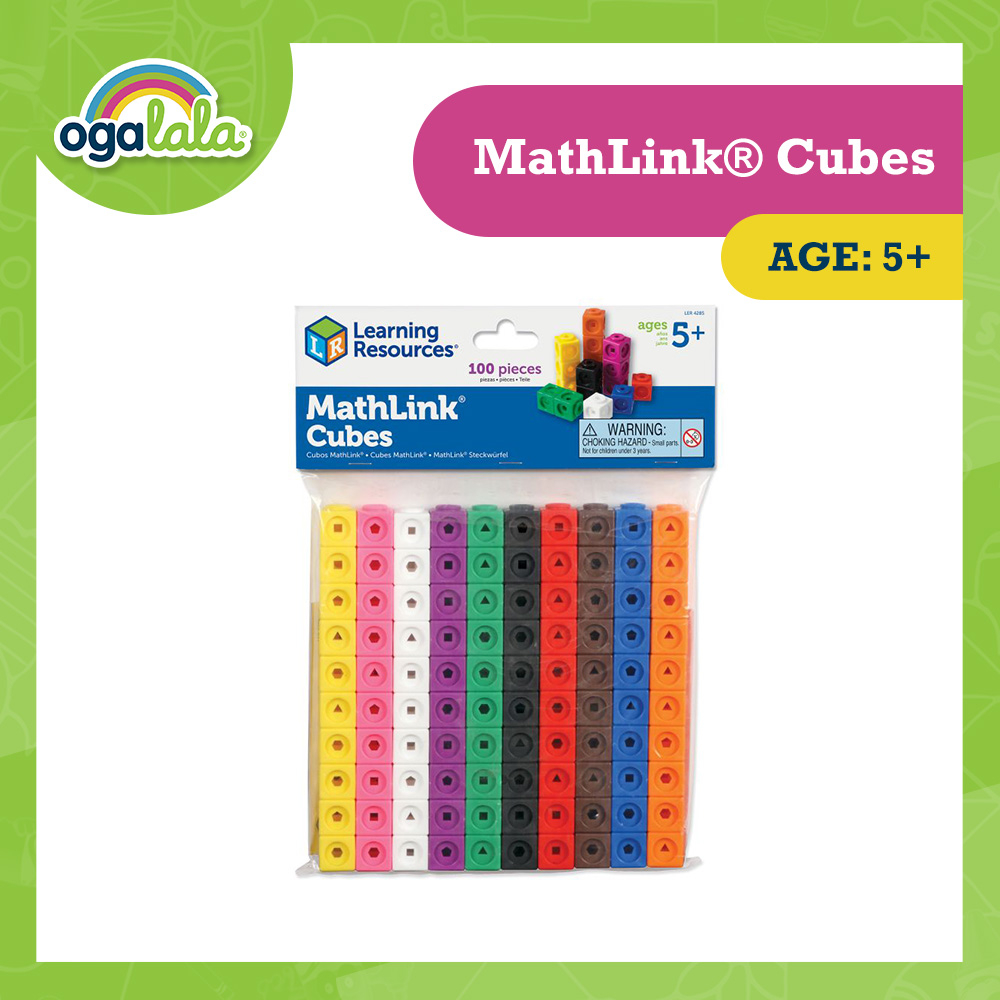 Learning Resources Mathlink Steckwürfel – 1000 Stück, 10 Farben, Für Mathe, Muster & Feinmotorik, Ab 5 Jahren