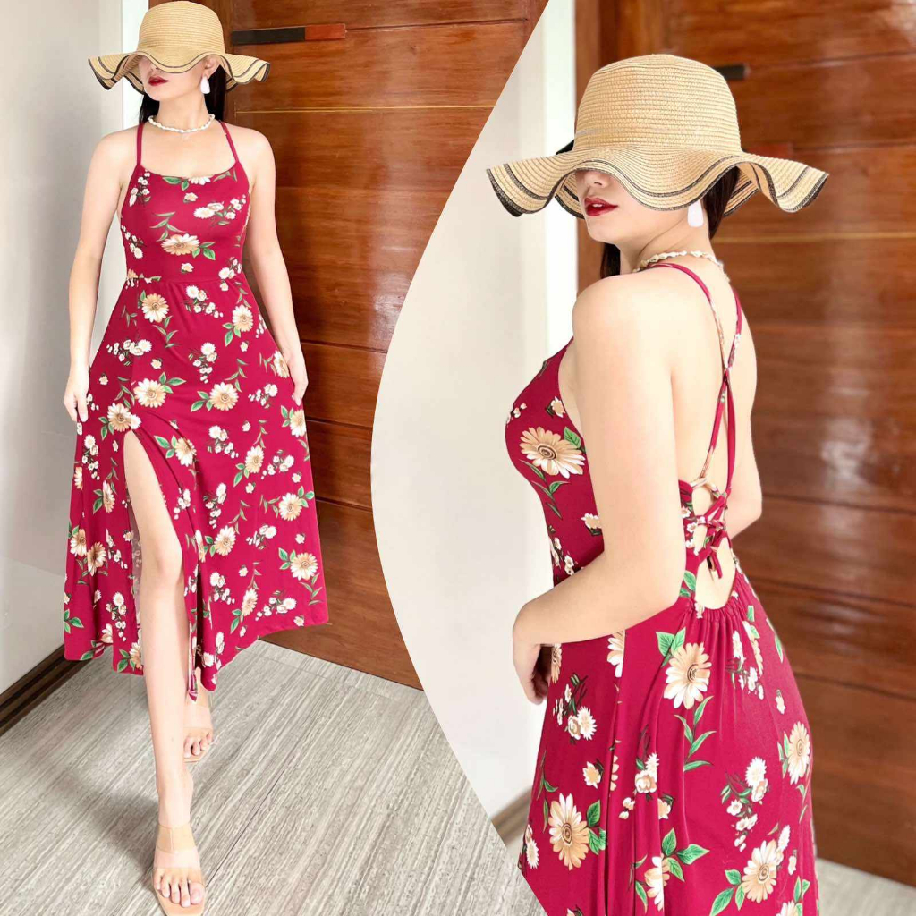 MISSFAB Jessie Maxi Dress Summer Beach Dress Outfit Fit Small to Large Stretchable Fabric