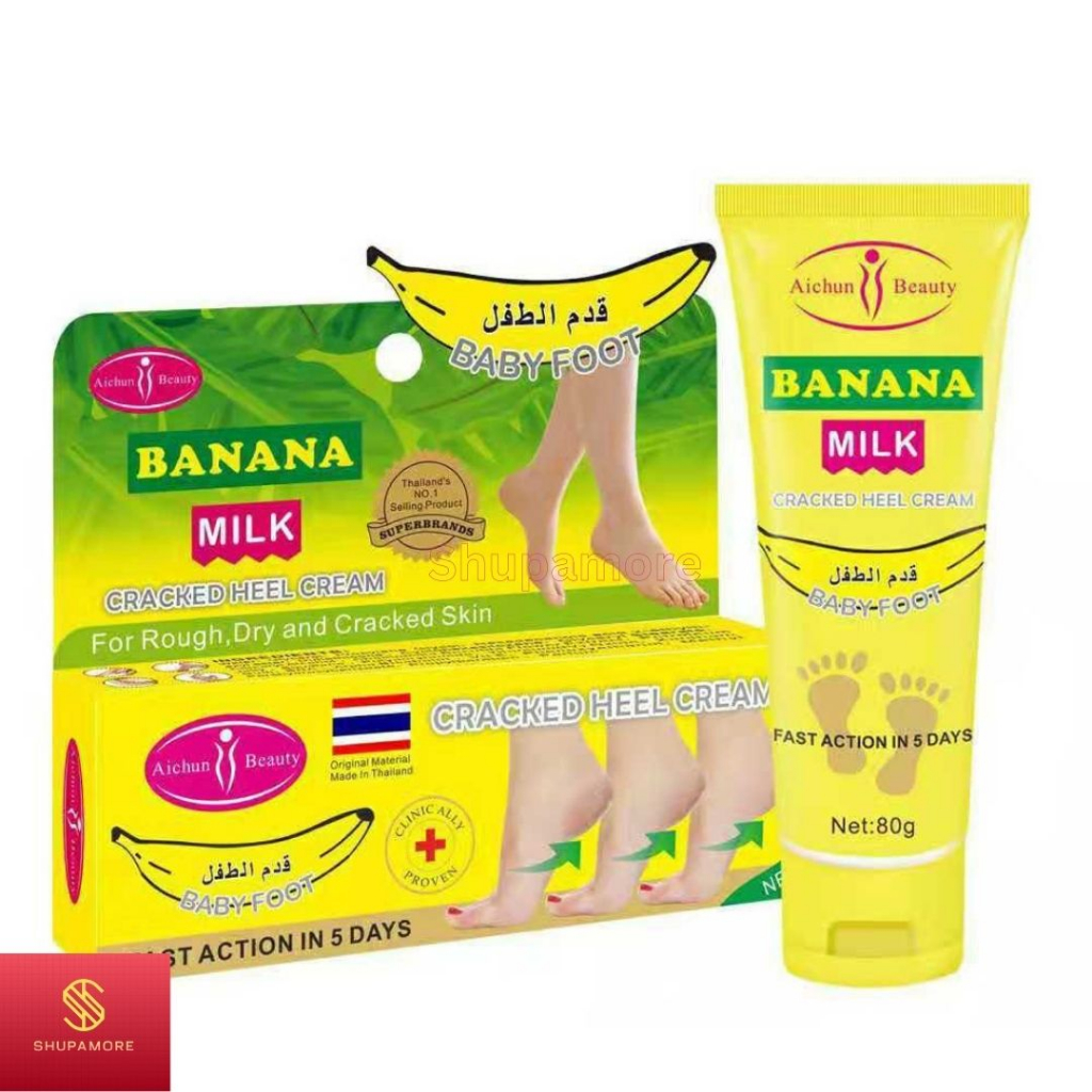 AlCHUN Beauty Banana Milk Cracked Heel Foot Cream, Moisturizing Lotion ...