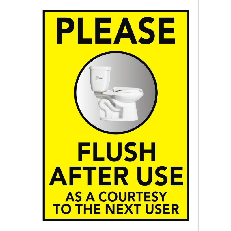 PVC Plastic signage Restroom Etiquette signage do not flush trash down ...