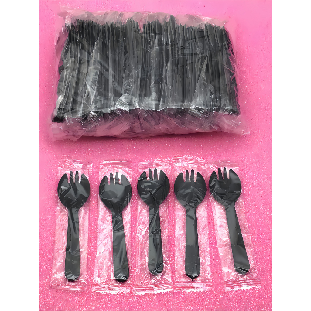 100pcs/single wrapped disposable fork spoon for Dessert Spoon/Cake Fork