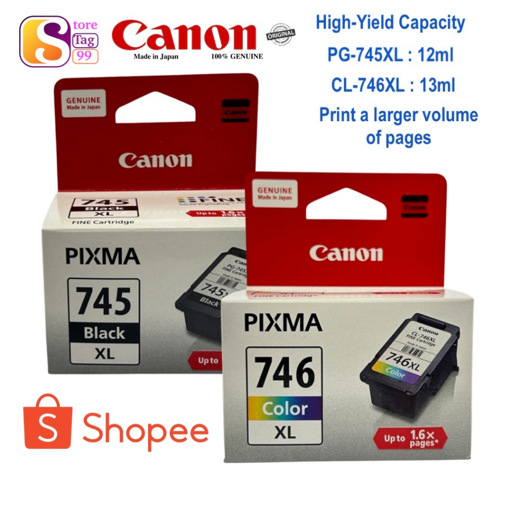 Canon Cartridge PG-745XL CL-746XL / Genuine Ink 745XL 746XL ( 1.6X ...