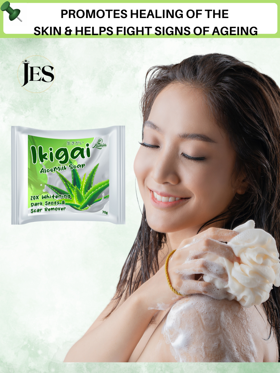 1 Ikigai Aloe Vera Moisturizer Whitening Beauty Milk Face & Body Wash Anti Fungal Antibacterial