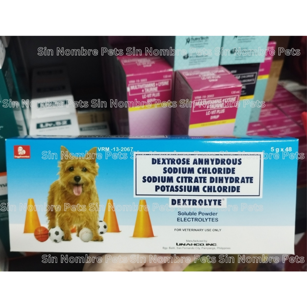 Dextrolyte Powder 1 Box (48 sachet) for Dogs & Cats Sodium Chloride