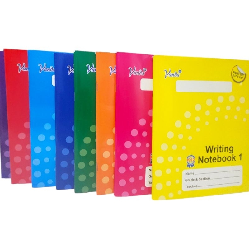 Vanda K12 Writing Notebook for Grade 1- Bigger Size 6.5