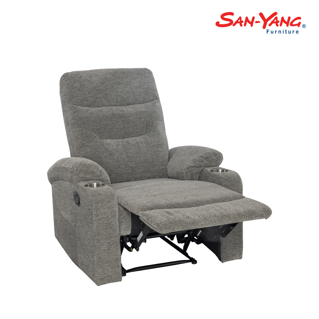 San-Yang Furniture Recliner Chair Gray with Cup Holder 206090 | Shopee ...
