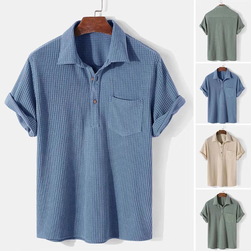 NP mens vintage corduroy short sleeve turn down collor poloshirt ...