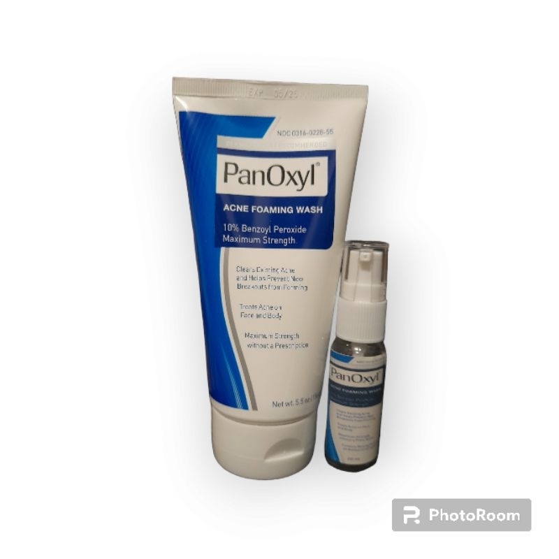 PanOxyl Acne Foaming Wash 10% Benzoyl Peroxide 20 Ml Trial Bottle ...