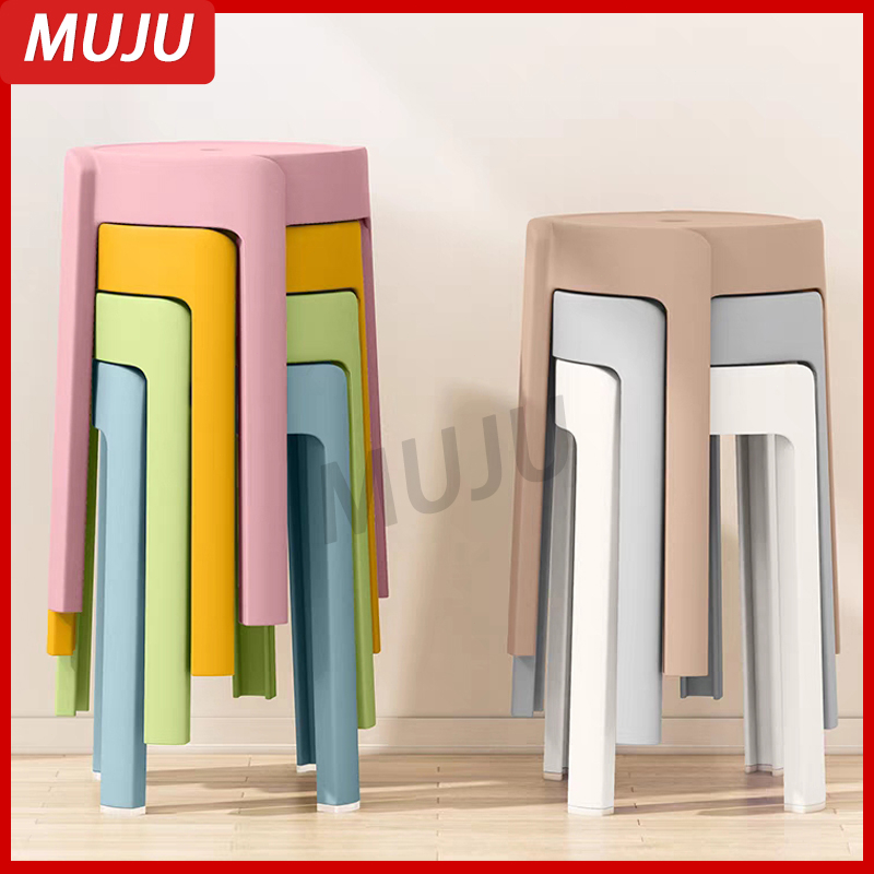Nordic style Plastic Stool Chairs Minamalist Household Stools Monoblock