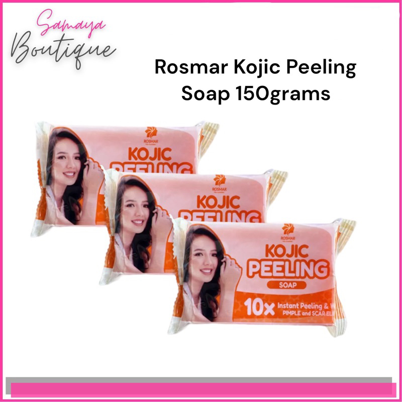 3PCS ROSMAR KOJIC PEELING SOAP 150GRAMS | Shopee Philippines