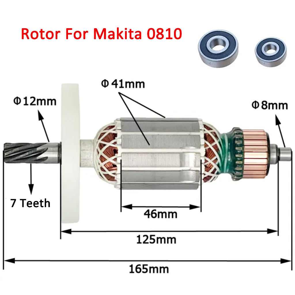 Rotor / Armature For MAKITA 0810 0810T Electric Breaker 7 Teeth