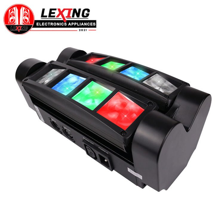Night Club Lighting Moving Head Beam Lights 8*3W RGBW LED Mini Spider ...
