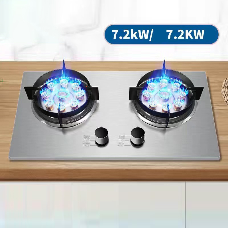 Hotbao Gas Stove Recessed Lpg Stainless Steel Large Gas Stove Dual