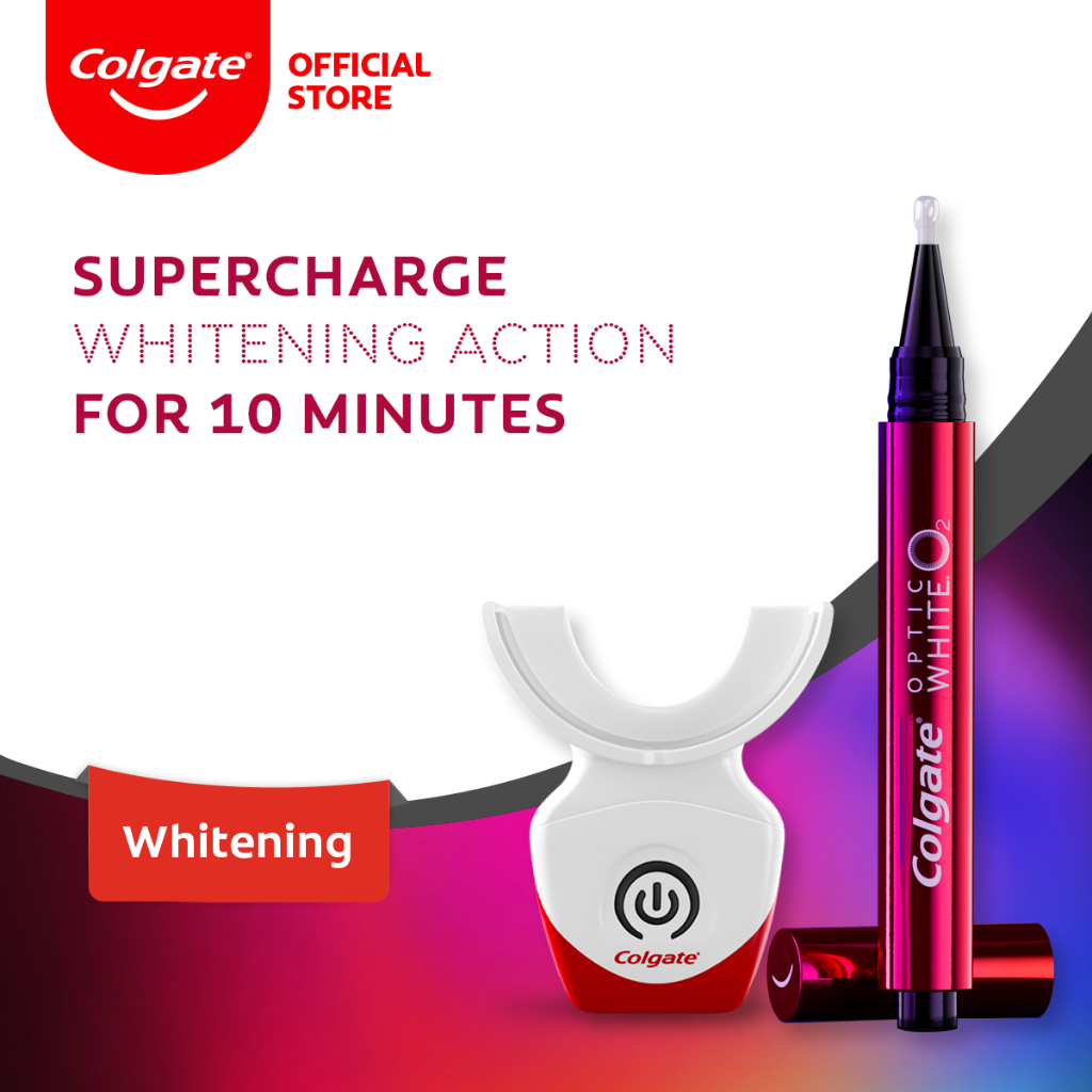 Colgate Optic White O2 Teeth Whitening Kit with LED Teeth Whitening