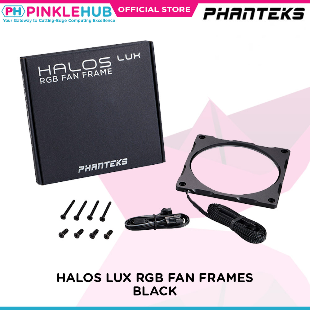 Phanteks Halos Lux RGB Fan Frames 120mm (Anodized Aluminum) Black (PH