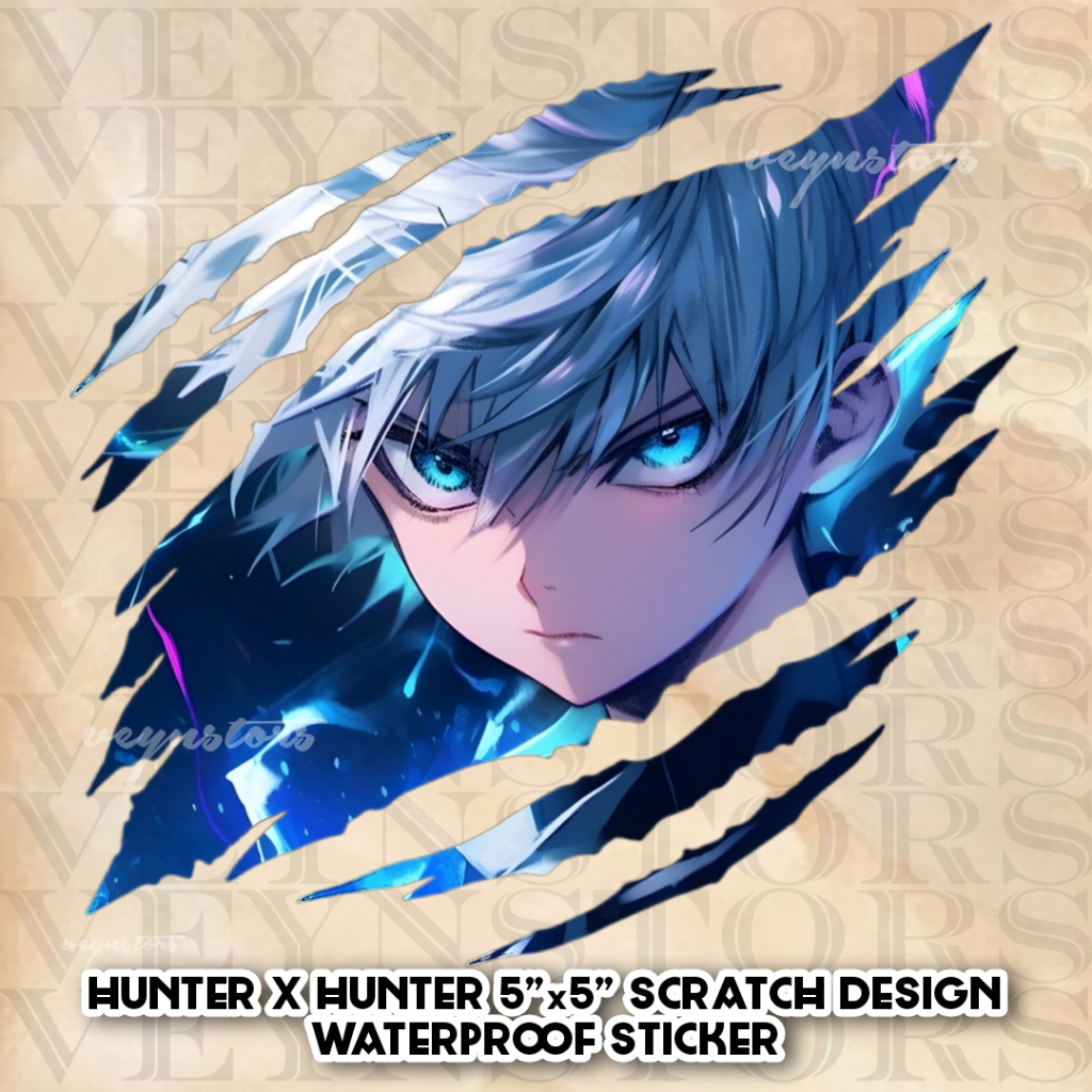 HUNTER X HUNTER KILLUA SCRATCH DESIGN WATERPROOF STICKER | Shopee ...